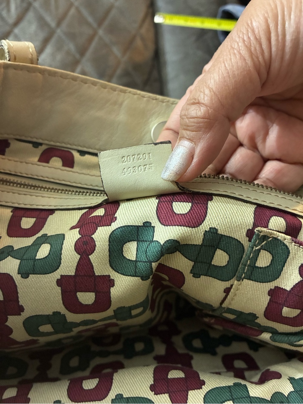 Authentic Gucci Monogram Embossed Tote - Picture 10 of 12